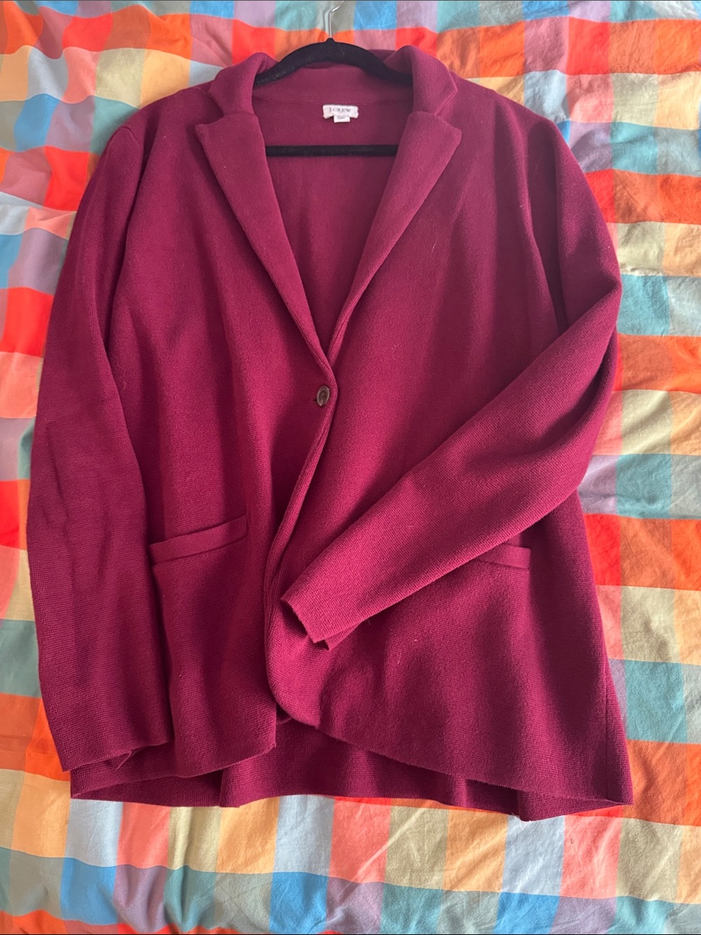 J. Crew Single-Button Blazer in Berry, XXL